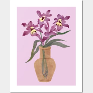 Cute Watercolor Western Australian Orchids Posters and Art